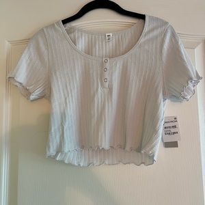Nordstrom Crop Top, White, Medium